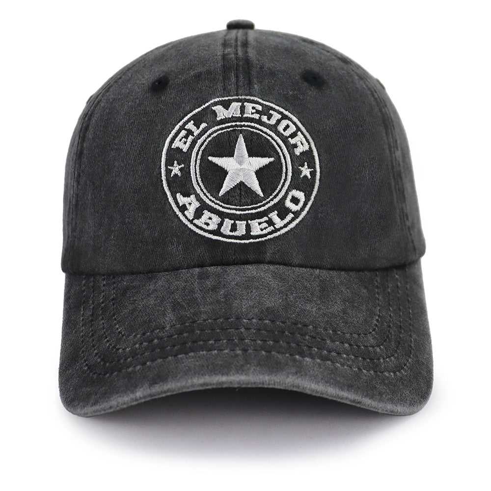 El Mejor Abuelo Hat For Men Women, Adjustable Embroidered Wash Cotton Baseball Cap
