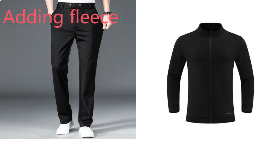 Mens Outdoor Windproof Sport Jacket With Stand Collar And Stretchy Fabric For Casual Wear