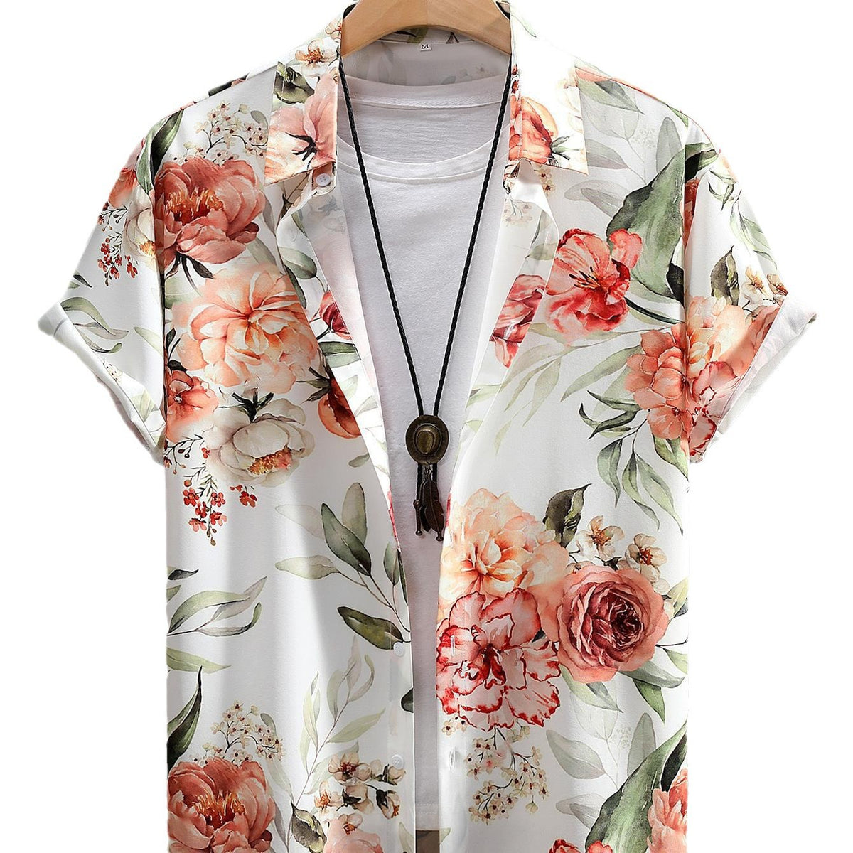 Mens Digital-Print Short-Sleeve Shirt