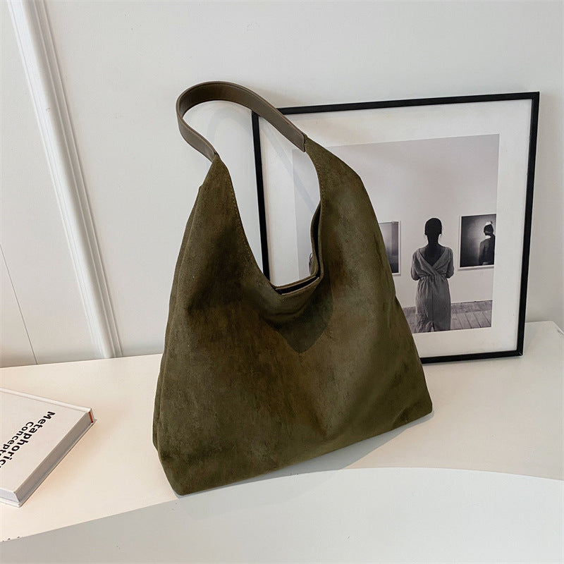 Deerskin Suede Commuter Underarm Bag