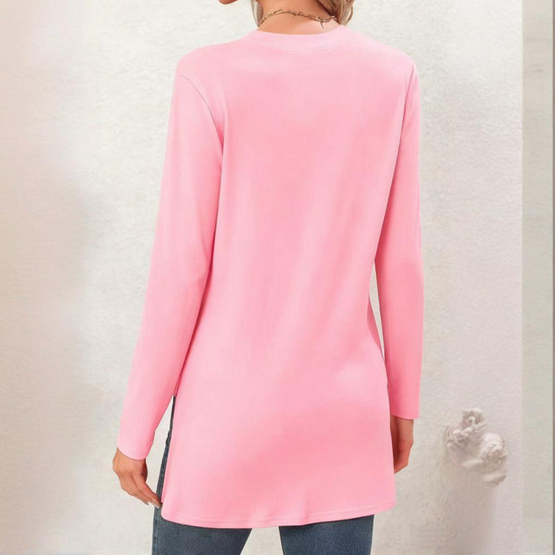 Women's Side Slit Cardigan - 2025 Spring Fall Lightweight V-Neck Button Down Cover Up