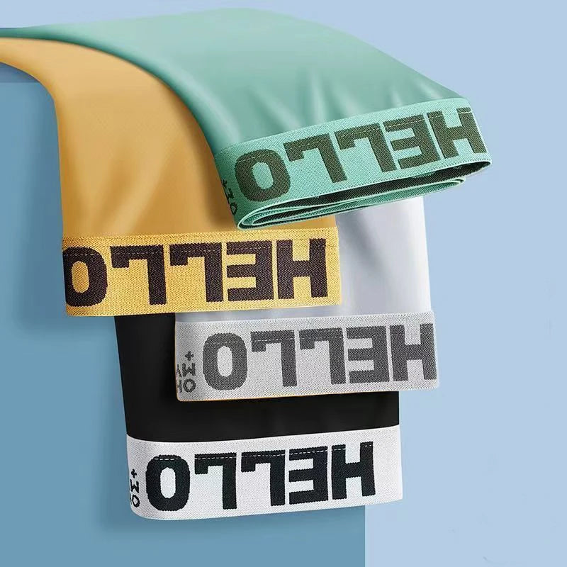 4pcs Boxer Shorts Men's Ice Silk Underwear Male Underpants Breathable Sexy Thin Panties U Convex Lingerie Wholesale Lots L-6XL