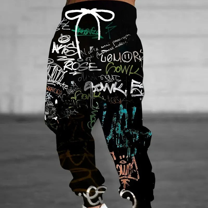 Digital Print Streetwear Hiphop Mens Casual Sweatpants