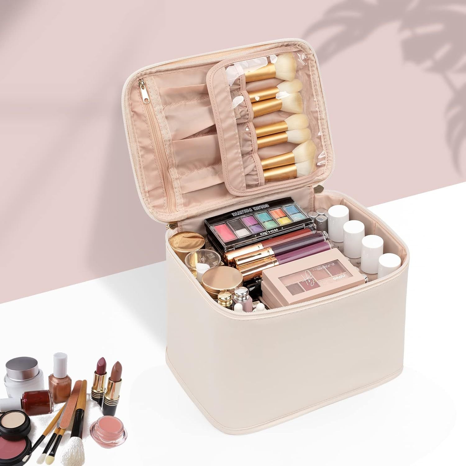 Portable Makeup Bag, Large-capacity Cosmetic Case, High-quality Storage