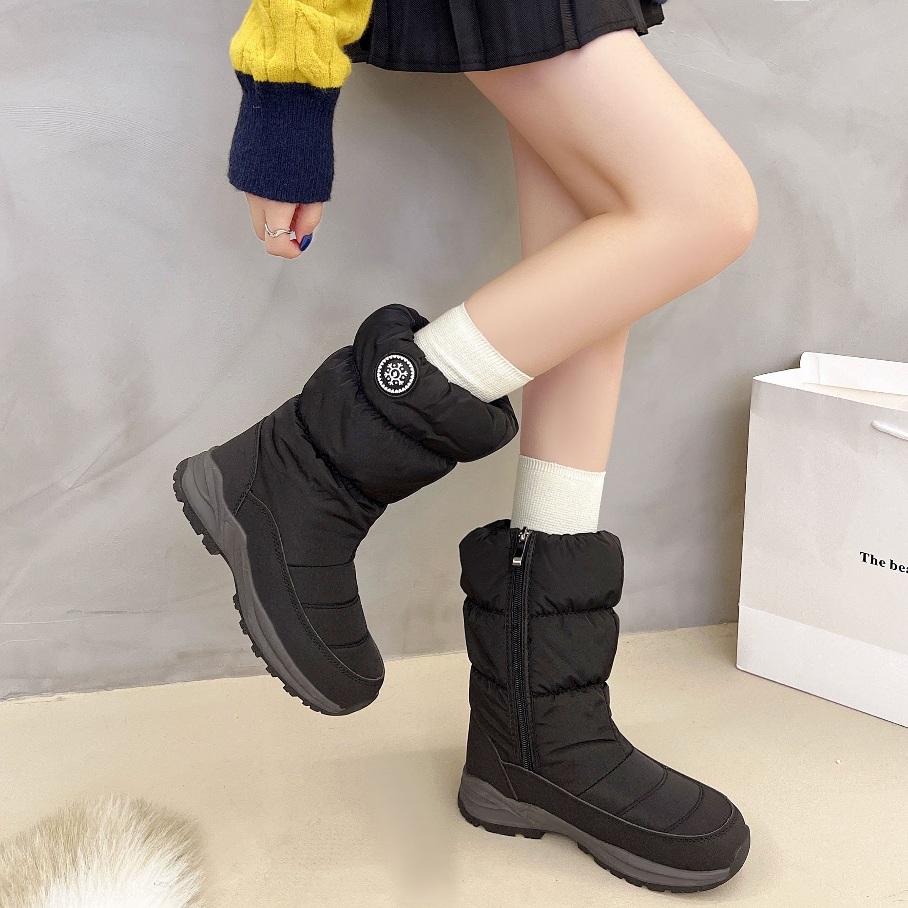 Thickened Cotton Mid-calf Snow Boots