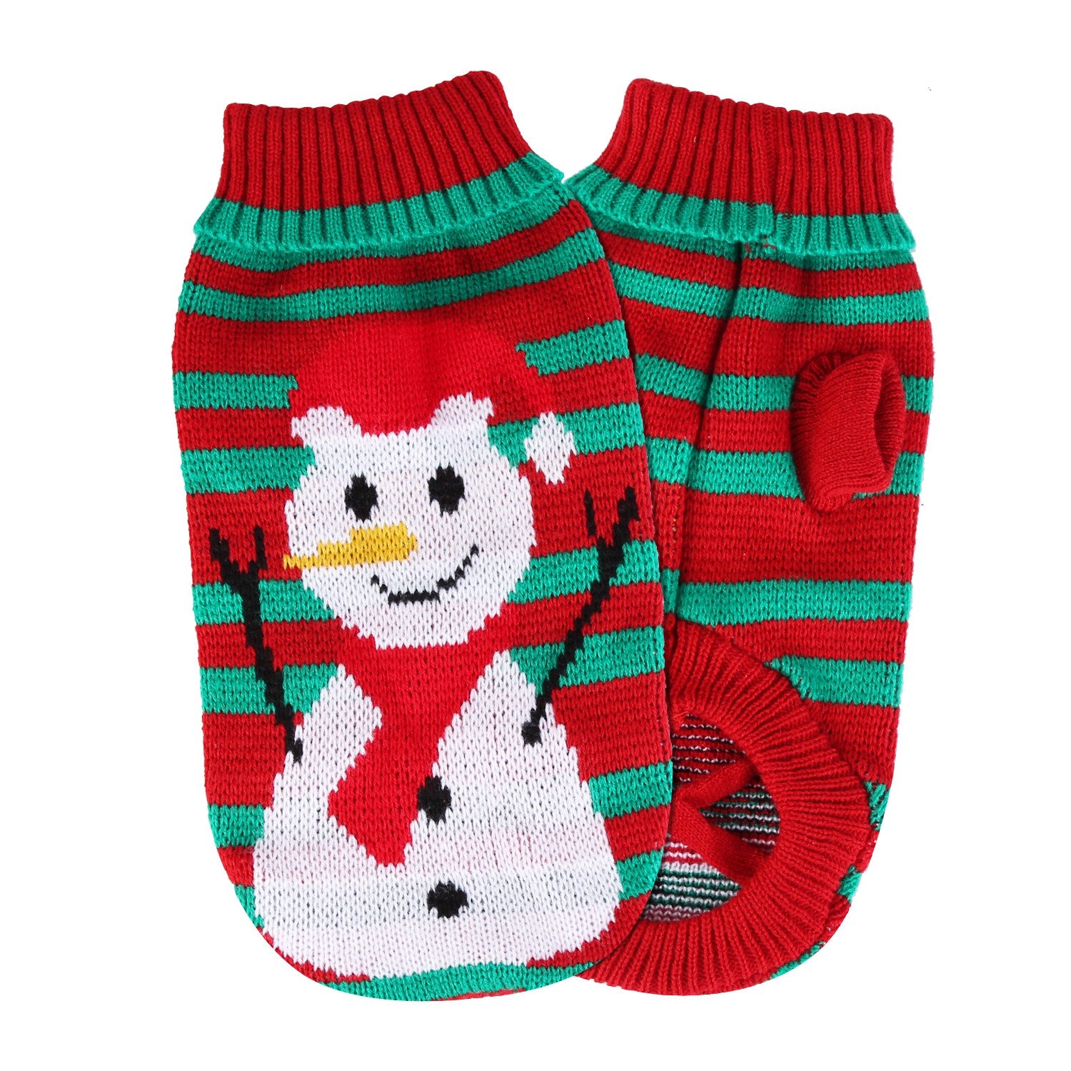 2 Patterns 4 Sizes Option-- 1Pc Pet Christmas Turtleneck Sweater Dog Cat Christmas Clothes Snowman Stripes Costume Winter Holiday Sweater For Small Medium Kitten Puppy Cats Dogs