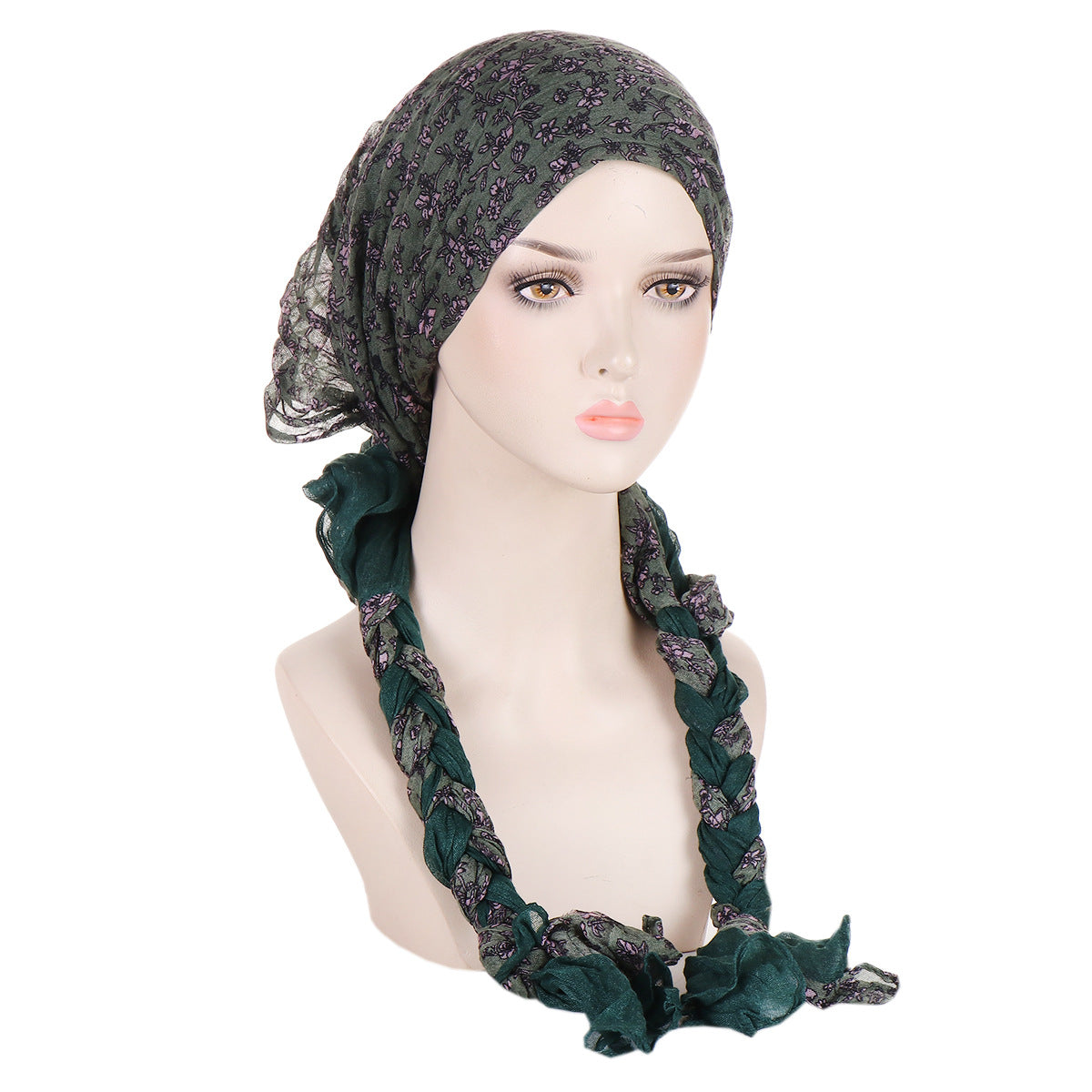 Tam-o'-shanter Hand-woven Braid Bandana Scarf Female Cap