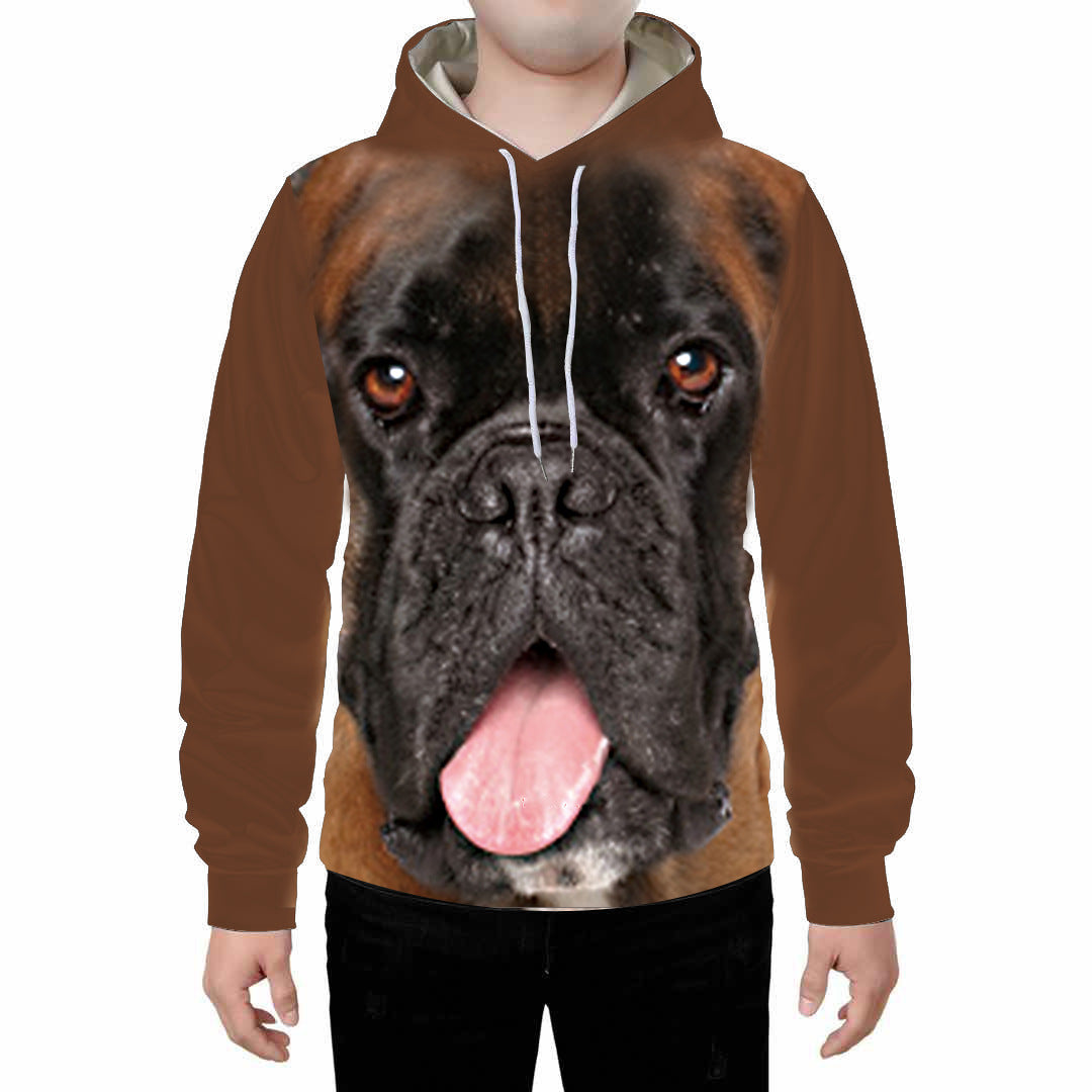 Digital Dog Cute Expression Printed Loose Couple