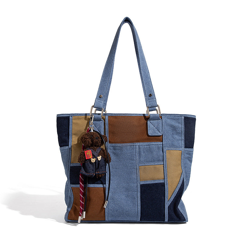Cute Lightweight And Versatile Plaid Tote Bag