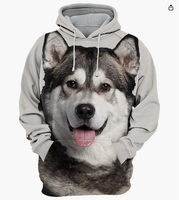 Mens Printed Hoodie Loose-fitting Top