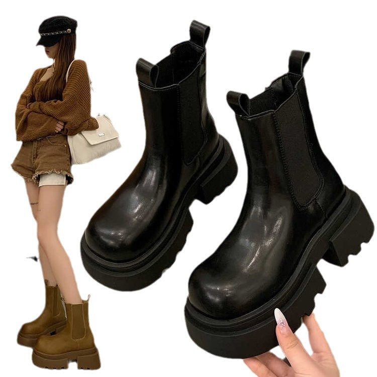 Invisible Heightening Retro Western-style Boots