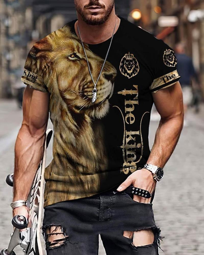 Animal Beast Lion Summer Men's T-Shirt