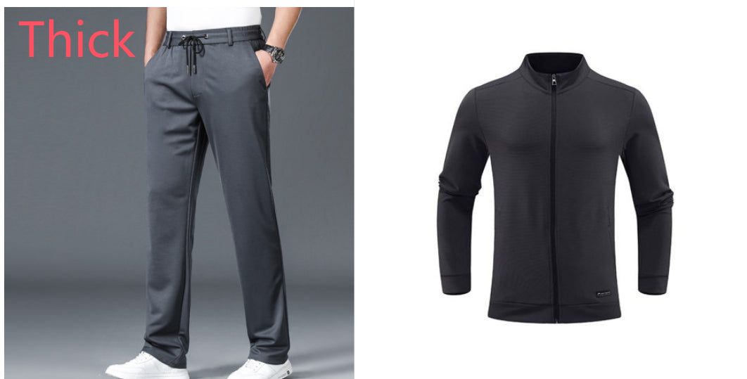 Mens Outdoor Windproof Sport Jacket With Stand Collar And Stretchy Fabric For Casual Wear