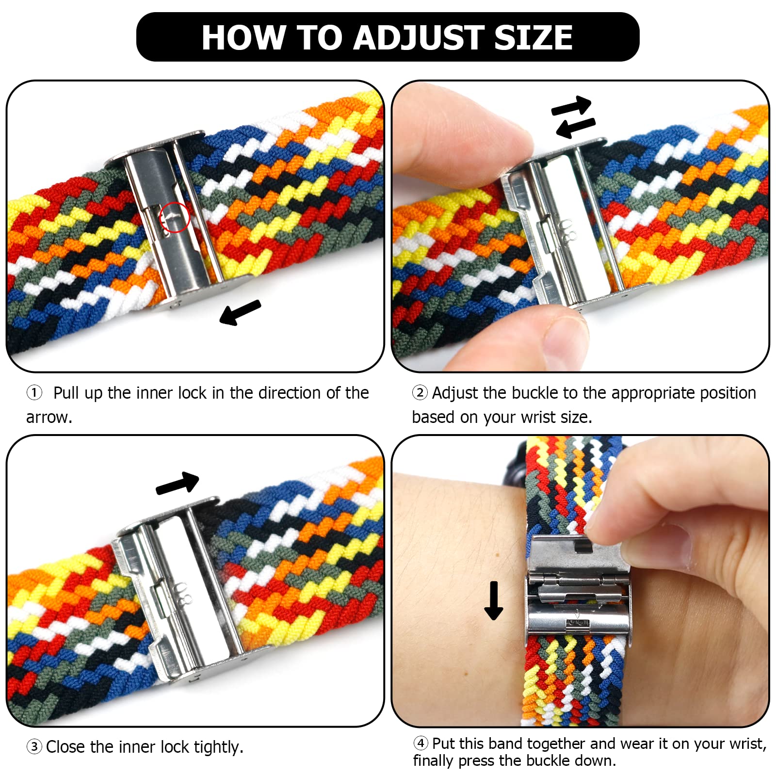 Nepfaivy Compatible With Apple Watch Band - 38mm 40mm 41mm 42mm 44mm 45mm 49mm Braided Stretchy Sport Band For Apple Watch Series SE 8 7 6 5 4 3 2 1, Women Men Nylon Fabric Elastic Loop Breathable Wat