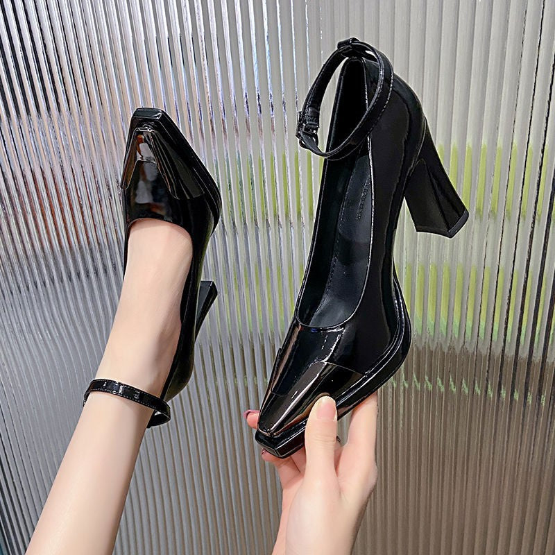 Arrival Elegant Chunky-Heel Peep-Toe Heels For Women