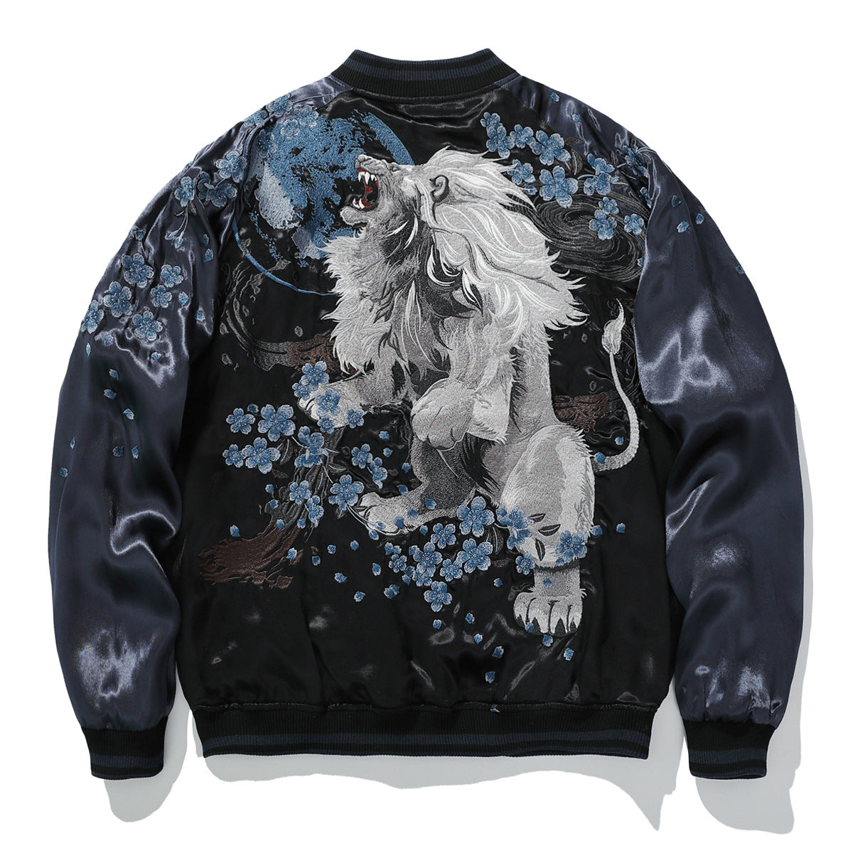 Mens Loose Fit Polyester Embroidered Chinese Style Jacket