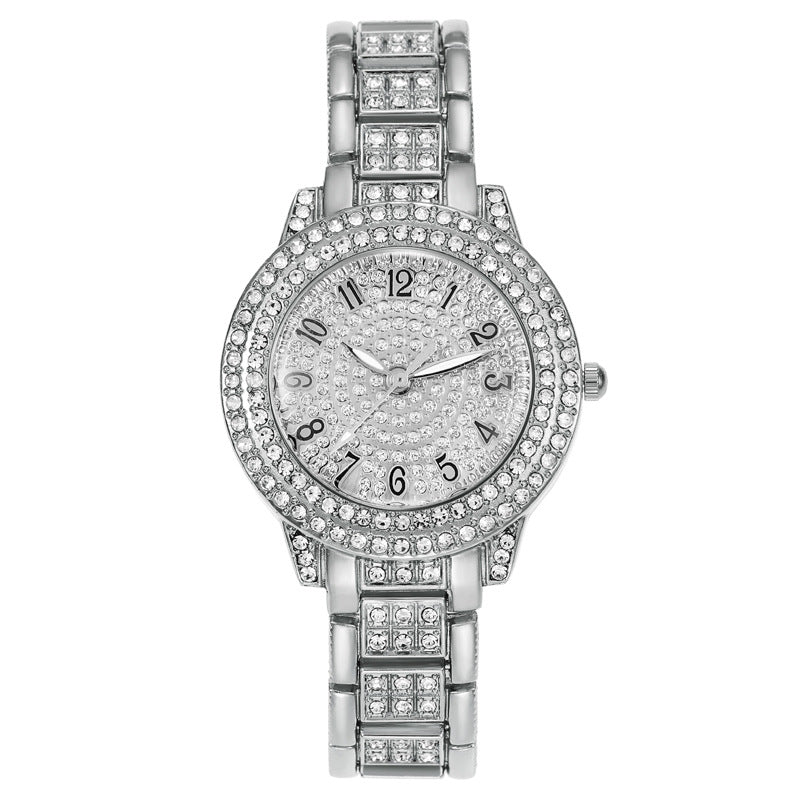 Women's Starry Rhinestone Watch Digital Roman Diamond