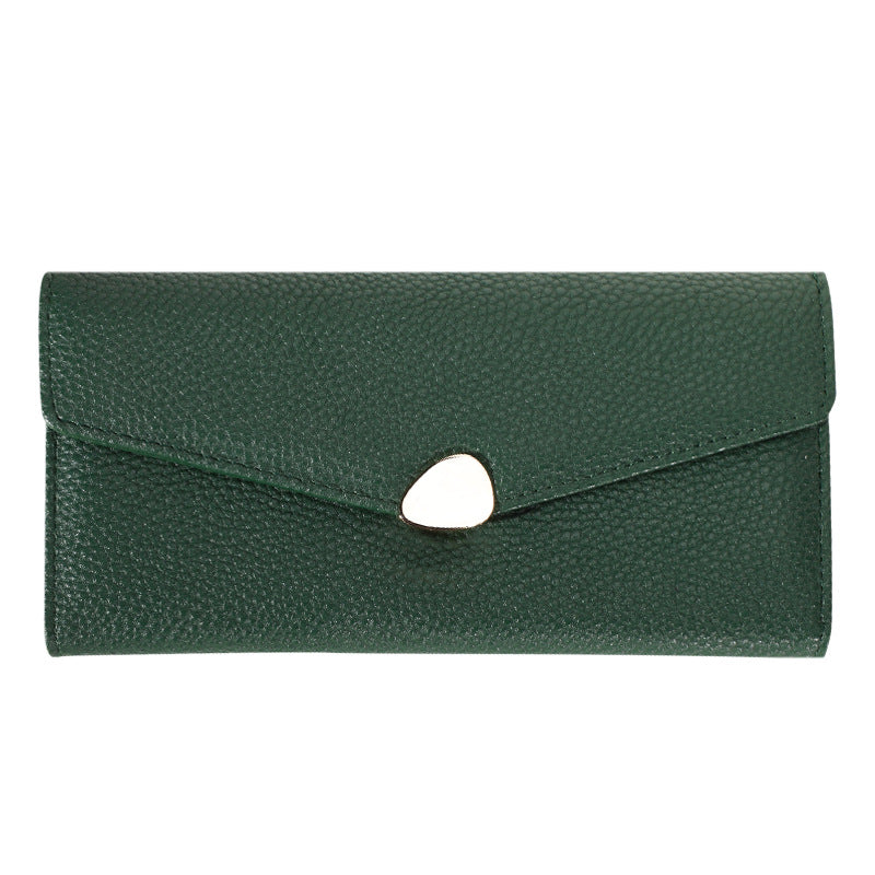 Women's Lychee-pattern Clutch Wallet Fashionable Cardholder Multi-functional