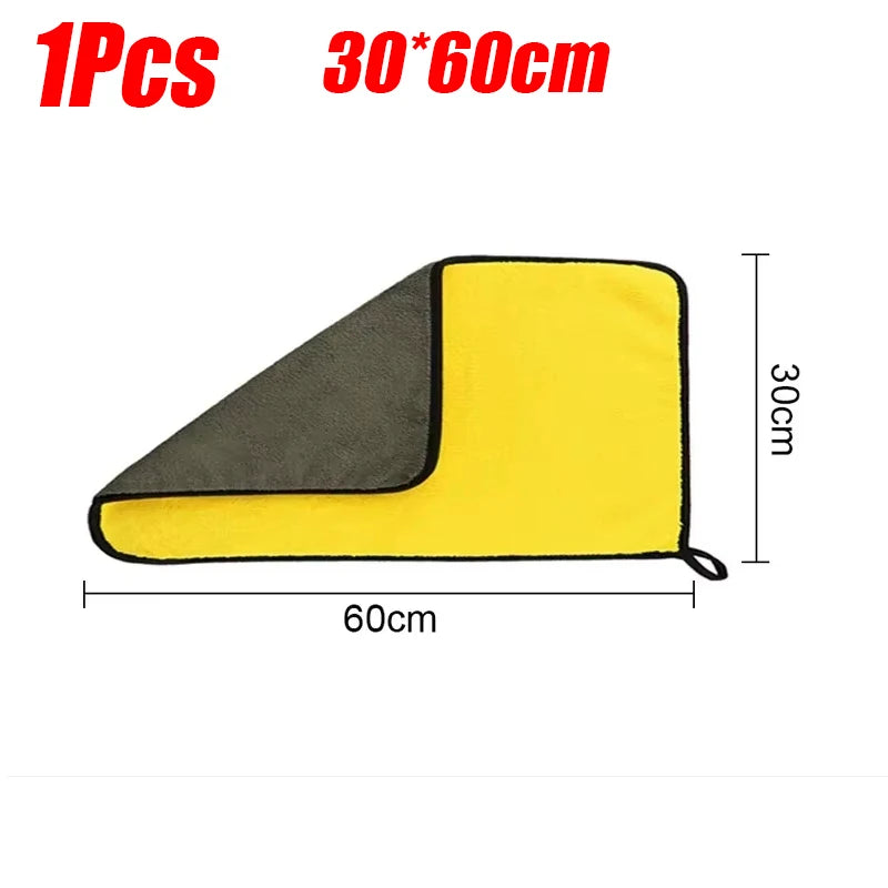 1-5Pcs Microfiber Towel Car Microfiber Cloth Wash Towel Microfiber Cleaning Cloth Absorbent Car Wash Drying Towel Auto Detailing