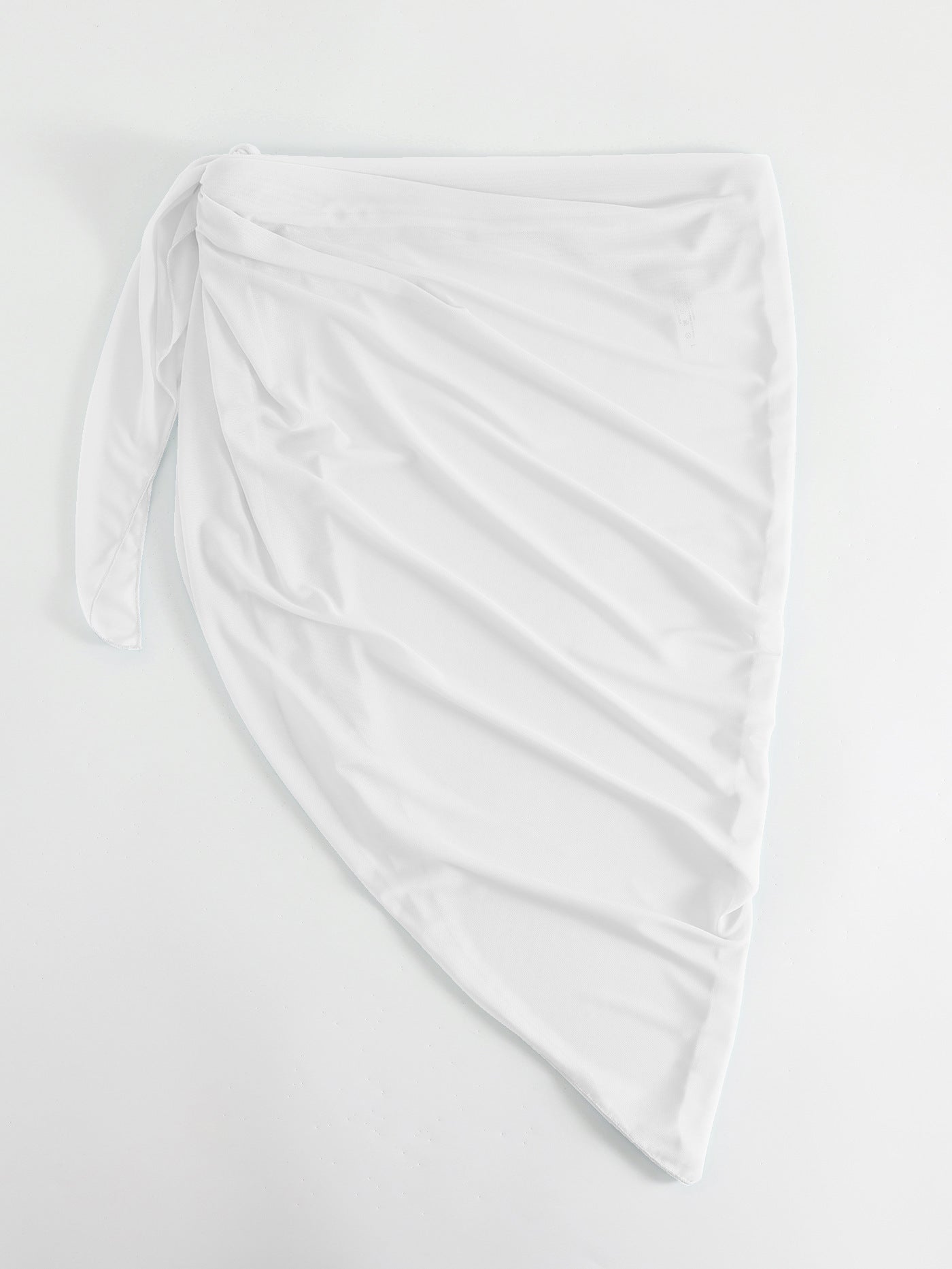 Asymmetrical-cut Sun-protective Sexy Solid-color Beach Dress