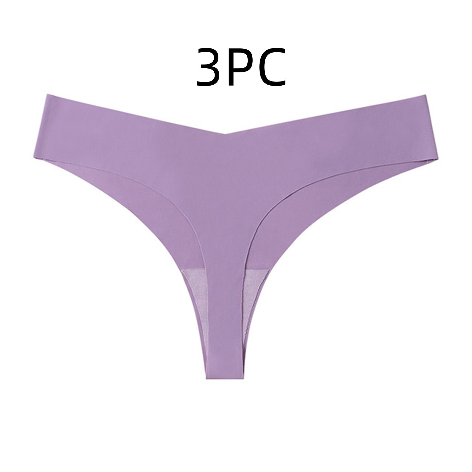 Low Waist Ice Silk Nude Feel Seamless Purified Cotton Crotch T-back