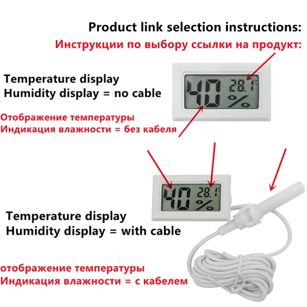 Thermometer Hygrometer Reptile Pet Incubation Breeding Turtle Gecko Hermit Crab Electronic Thermometer High Precision Parrot