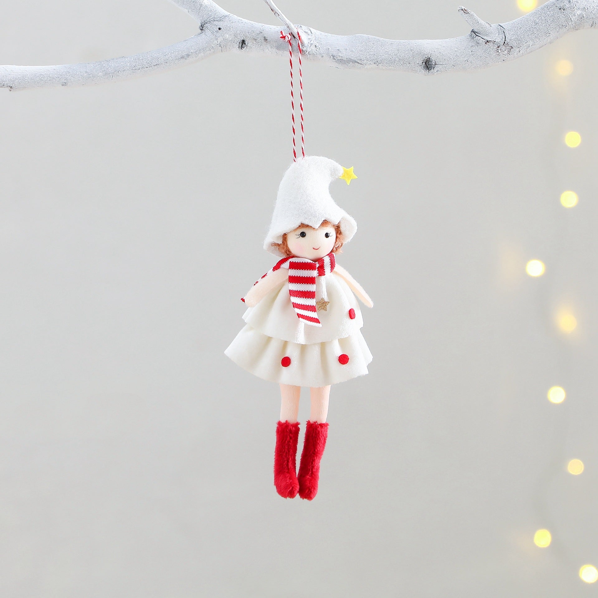 Christmas Cake Dress Girl Doll Angel Pendant