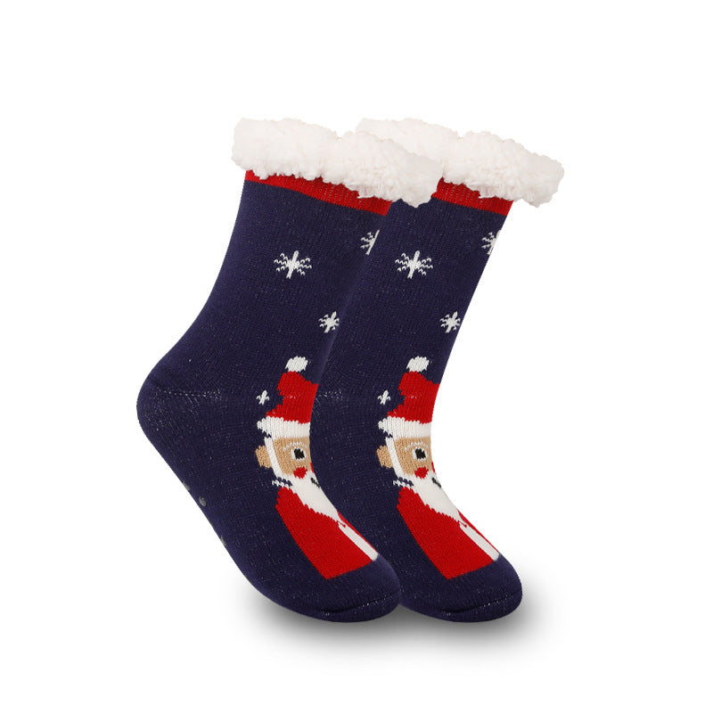 Christmas Women's Thickened Fleece-lined Room Socks