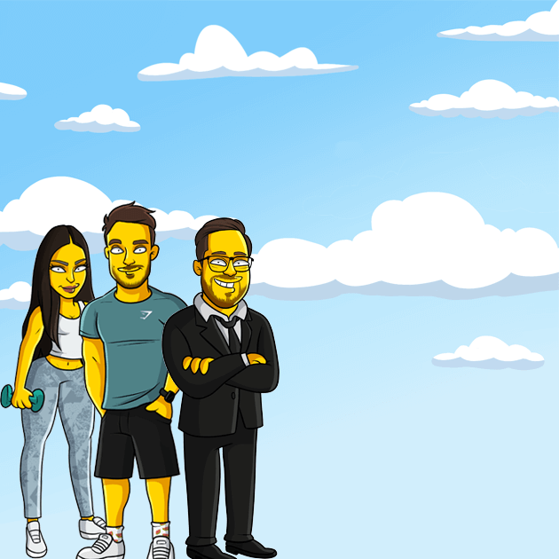 3 full body clouds background