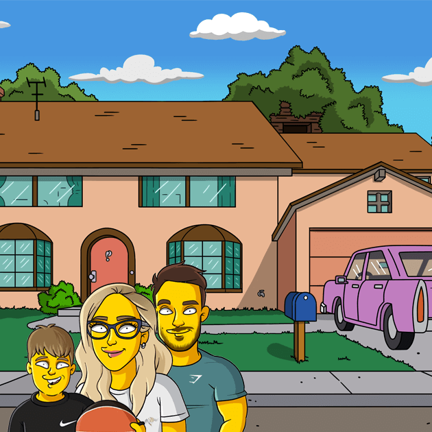 3 shoulders up house background