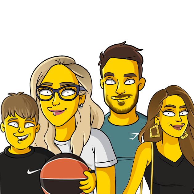 4 shoulders up none background