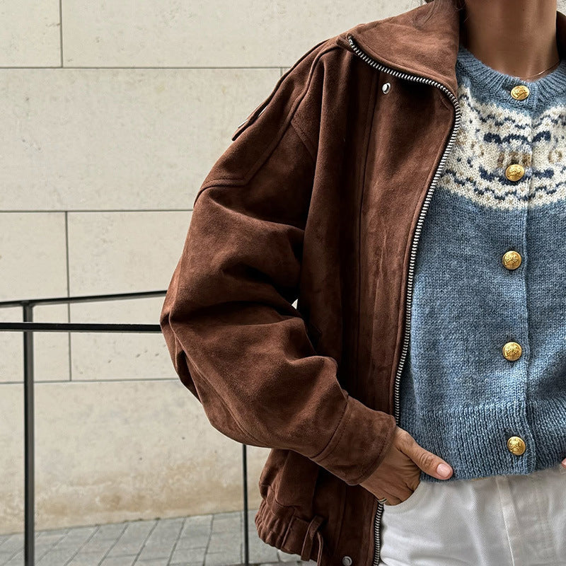 Women's Casual Zip Up Jacket, Fall Long Sleeve Outerwear Coat With Pockets