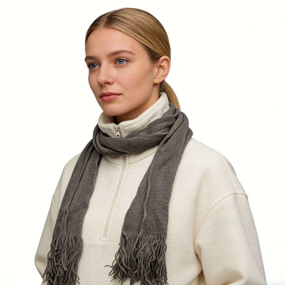 Lightweight Grey Skinny Scarf,Narrow Width For Modern Layered Looks,vacation,daily Life,evening Party,Office Appropriate Subtlety For Women Men,for Casual Outfits