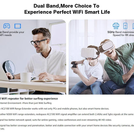 WiFi Extender Home WiFi Booster Dual-band Wireless Extension Supports Multiple Devices