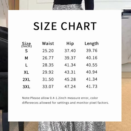Women's Sequin Palazzo Pants Glitter Casual Loose Wide Leg Long Trouser