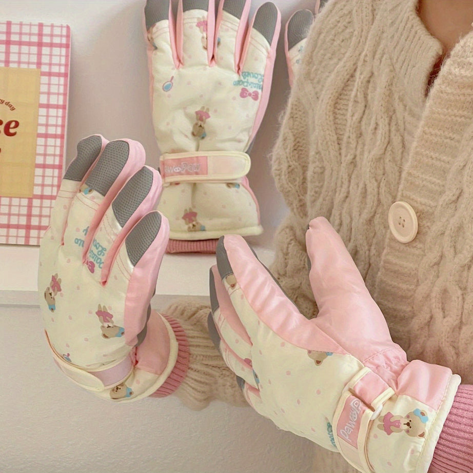 Only Self Pickup-Ski Gloves -pink