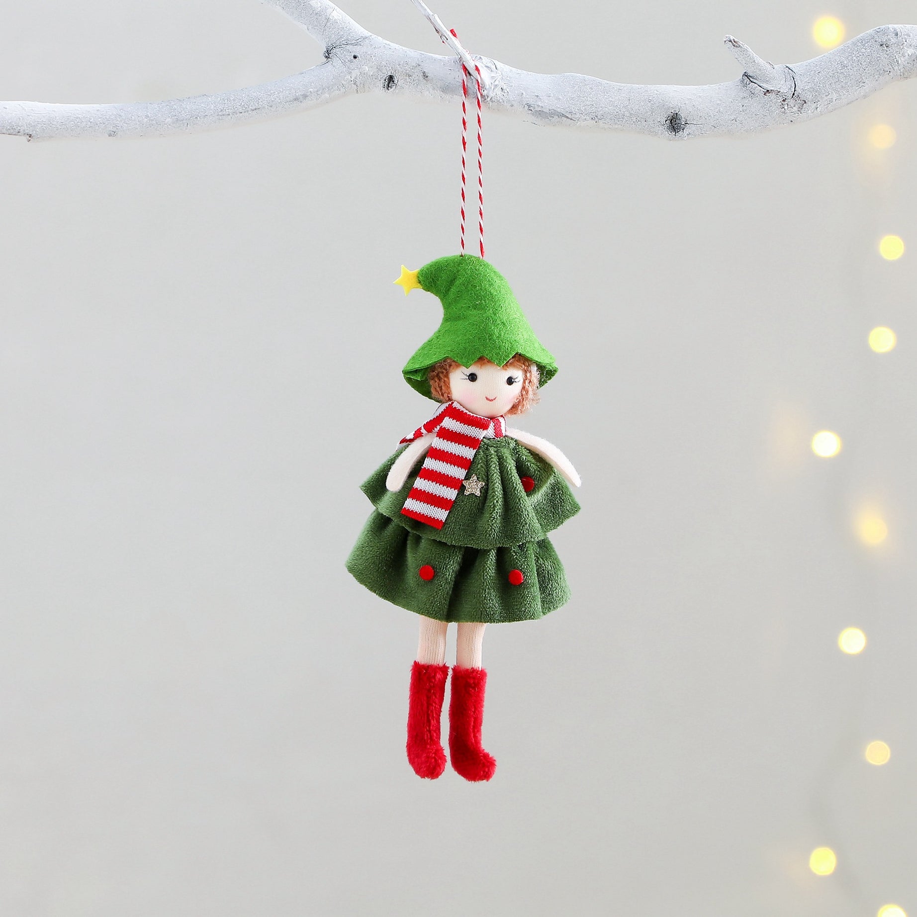 Christmas Cake Dress Girl Doll Angel Pendant