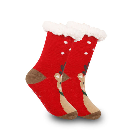 Christmas Women's Thickened Fleece-lined Room Socks