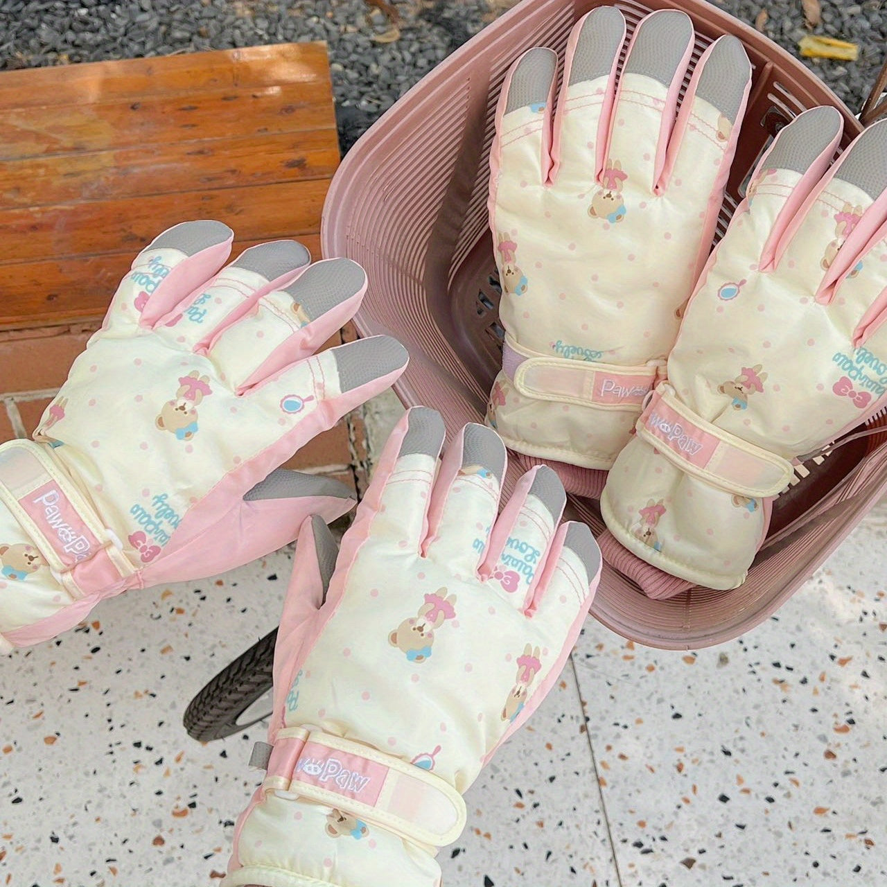 Only Self Pickup-Ski Gloves -pink