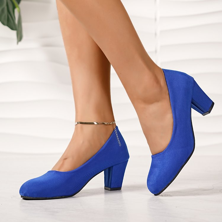 Arrival French-style Elegant Chunky-heel Large-size Pumps For Women