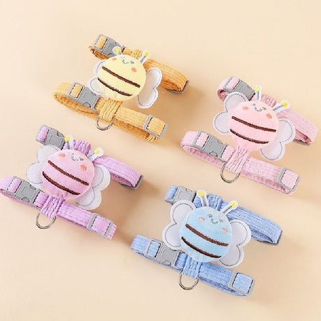 Small Cat Harness Wing Shaped Decorative Walking Vest Traction Rope Set