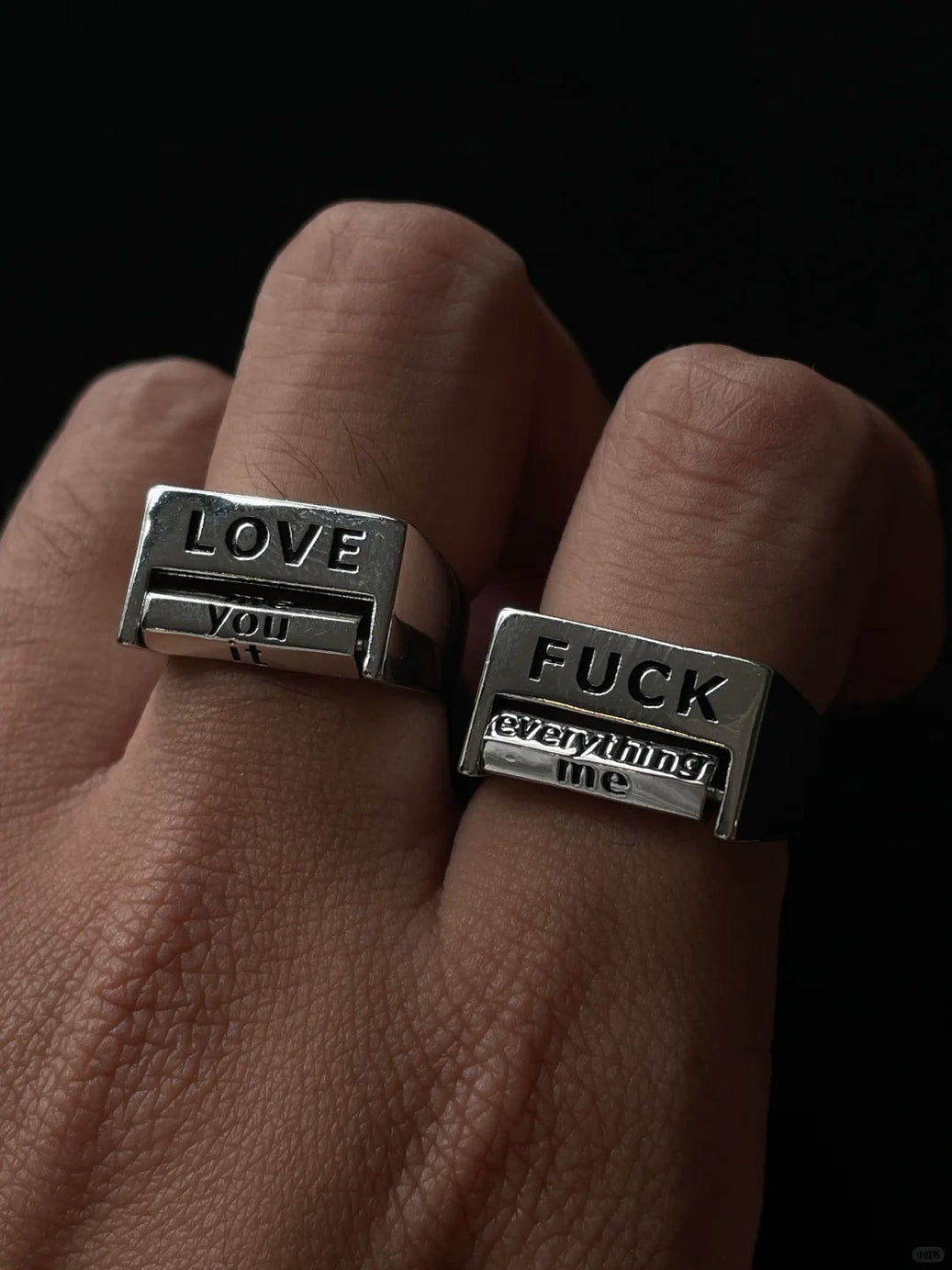 Minimalist Stainless Steel Rotating Ring Adjustable Stress Relief Mood Expression Fidget Tool For Self Expression Or Thoughtful Gift Personalized Jewelry