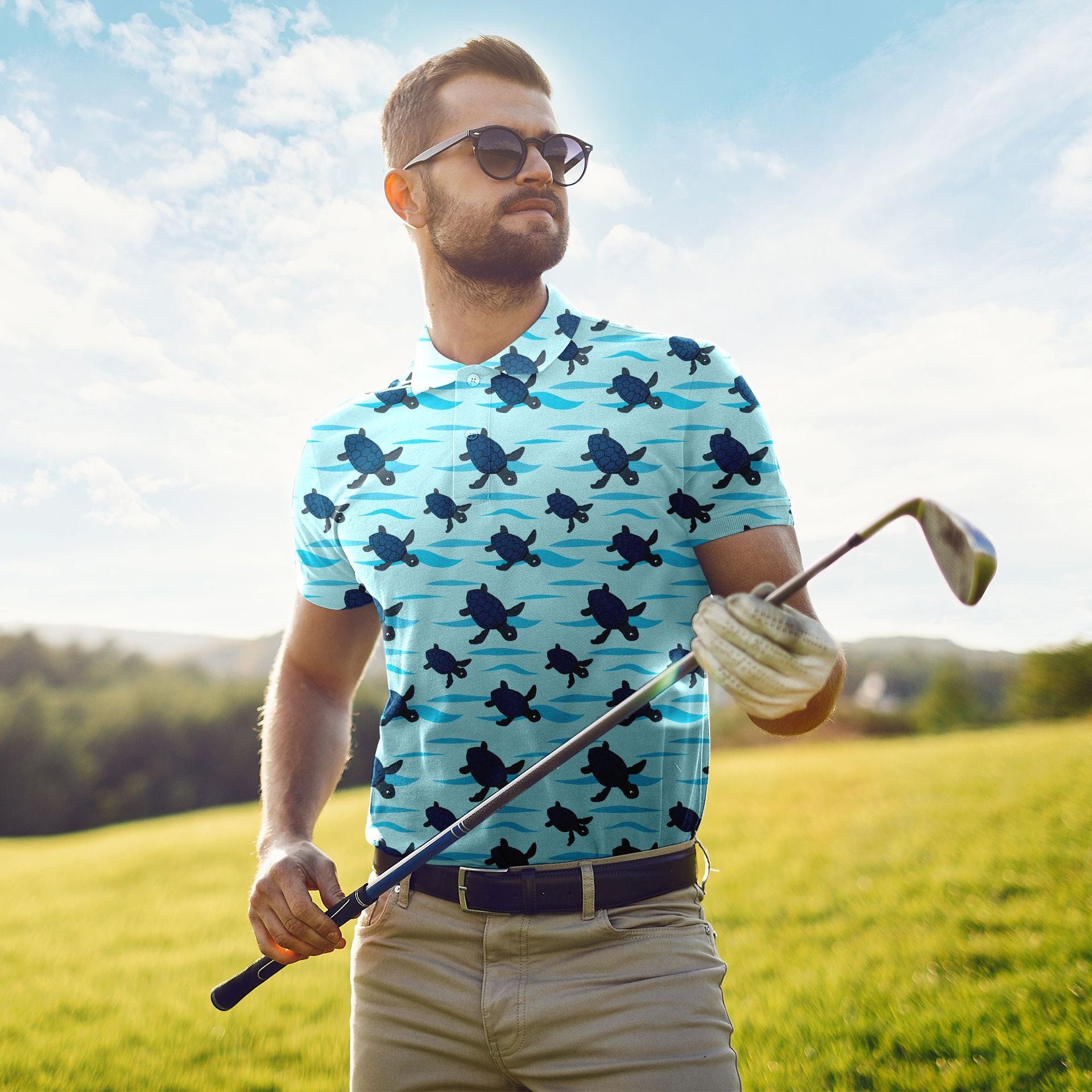 Men's 3D Printed Casual POLO Short Sleeves