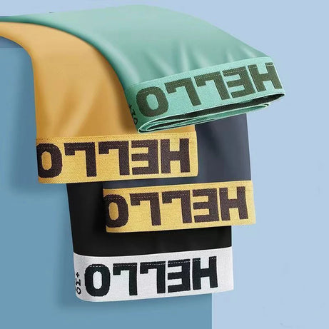 4pcs Boxer Shorts Men's Ice Silk Underwear Male Underpants Breathable Sexy Thin Panties U Convex Lingerie Wholesale Lots L-6XL