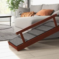 PawHut Wooden Dog Ramp With Removable Guardrails, Non-Slip Surface,