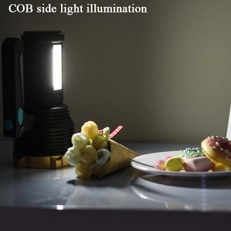 LED Torch USB Rechargeable COB Flashlight Spotlight Camping Light Most Powerful 99000000LM