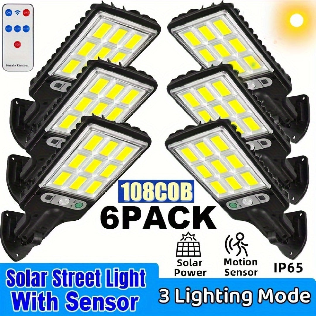 Waterproof Mini Solar Outdoor Light Street Light 108LED With Remote Control