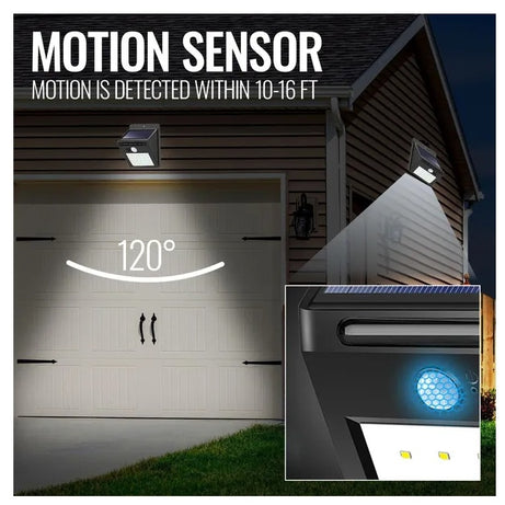 Motion Sensor Light Outdoor Solar Powered Security Lights 10 LED Wireless Flood