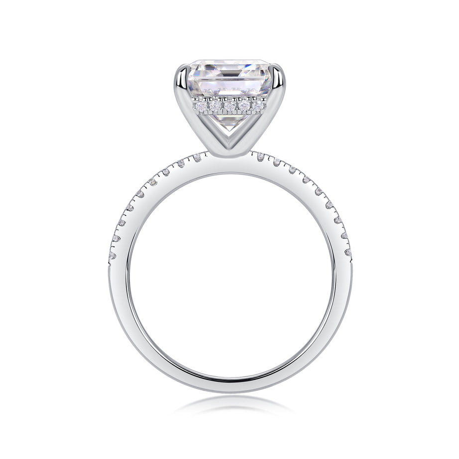 Iridescence City - Fashionable Diamond Jewelry Set With Moissanite S925 Sterling Silver And Platinum Diamond Ring