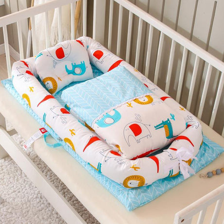 Crib Anti-pressure Newborn Foldable Portable Crib Middle Bed Baby Infant Mattress Bionic Travel Bed